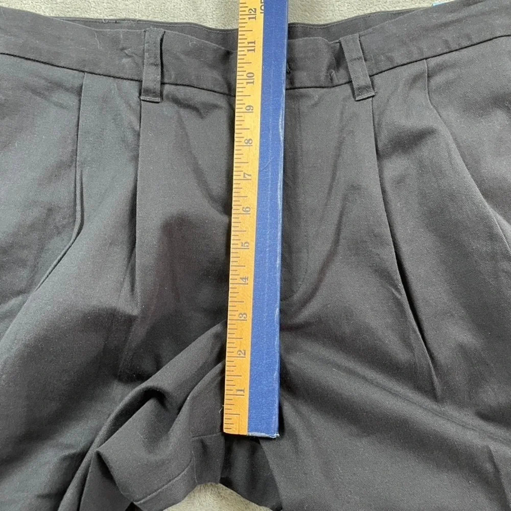 IZOD PerformX Mens Pleated Dress Pants Navy Blue 32x30 Stretch Cotton Trousers
